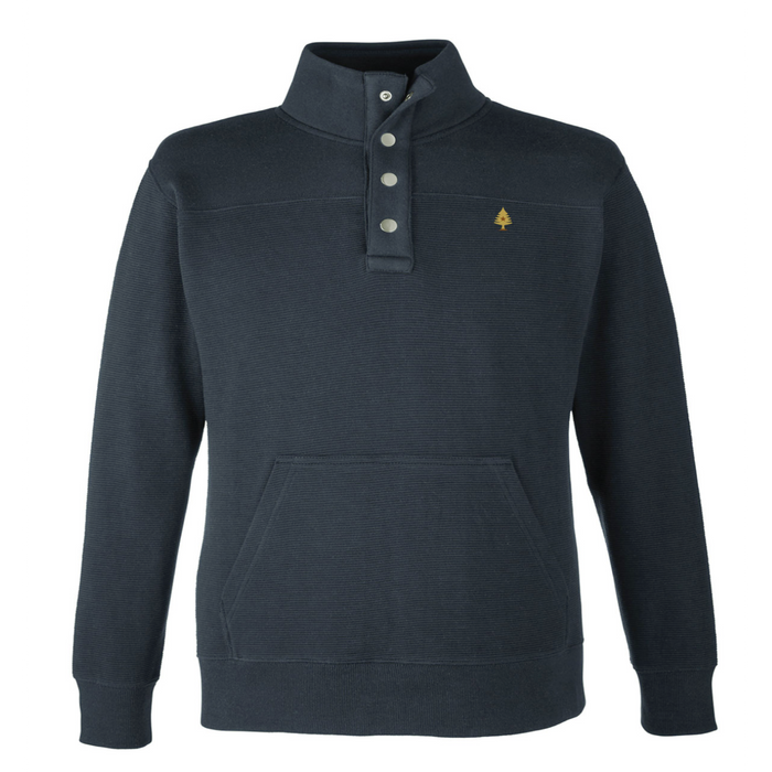 Embroidered Tree Ripple Fleece Snap Pullover