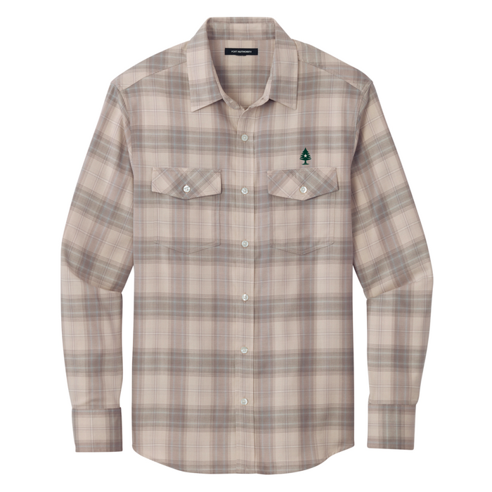 Men's Plaid Flannel Shirt Grey