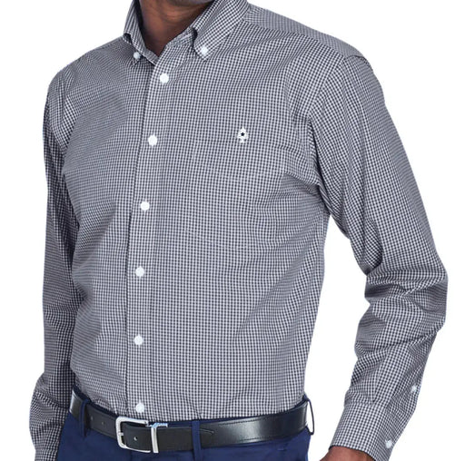 Tiny Tree Woven Gingham Shirt SHOP ROGUE WEAR Long Sleeve