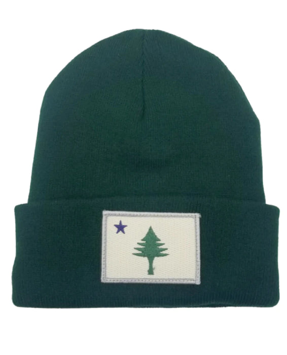 Maine Flag Fleece-Lined Knit Beanie