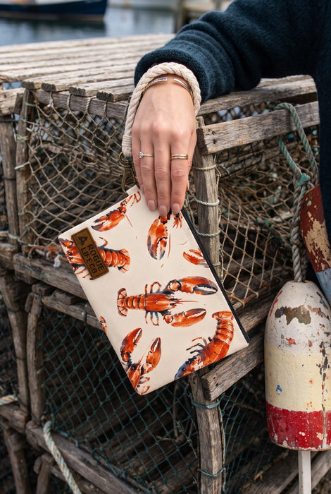 Coastal Collection Wristlet – Watercolor Lobster ROGUE LIFE Co. Wristlet