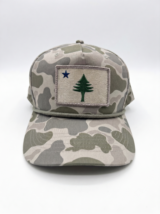 Maine Flag Camo Recycled Performance Trucker Hat ROGUE LIFE Co. Hat