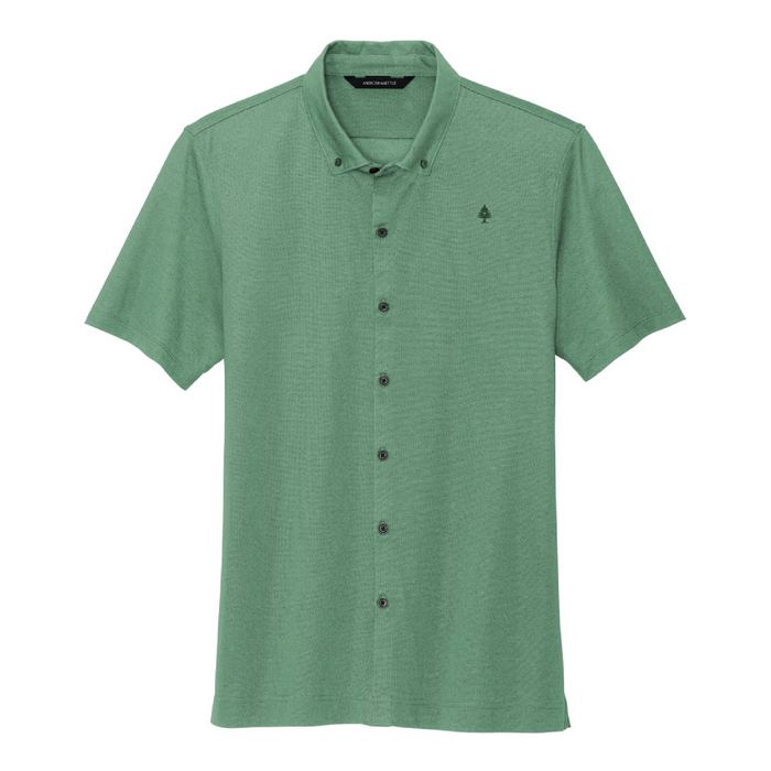 Heather Button Down Polo