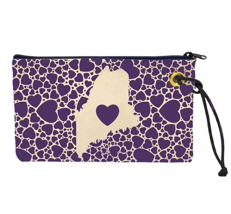 Maine Hearts Wristlet