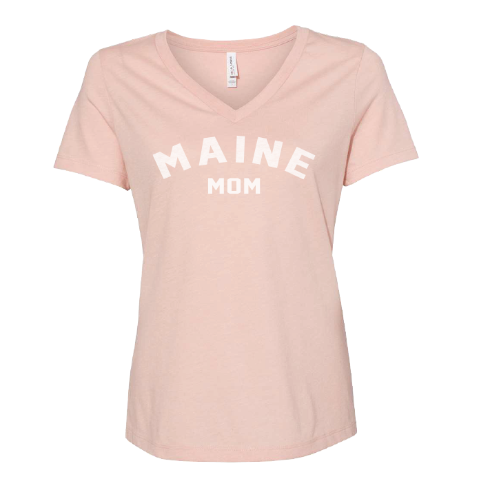 Maine Mom V-Neck T-Shirt