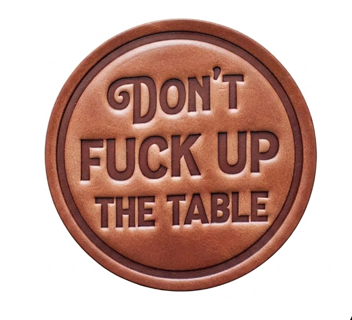 Leather Coasters ROGUE LIFE MAINE