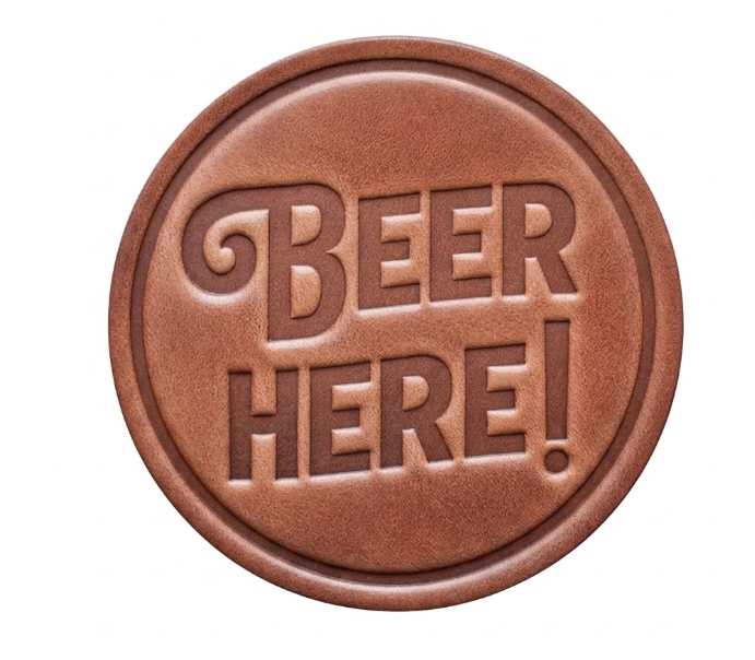 Leather Coasters ROGUE LIFE MAINE