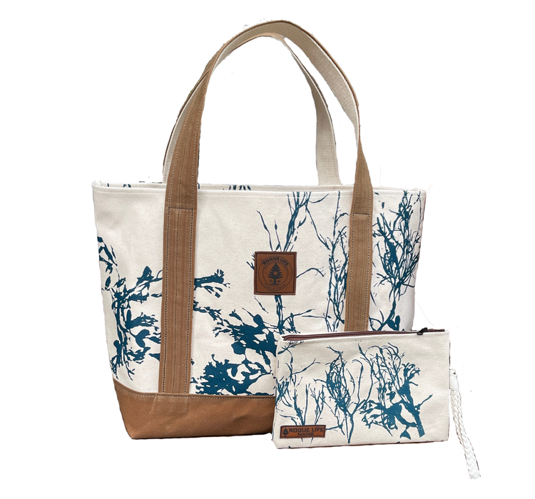 Orr's Island Seaweed Large Tote WAX COTTON