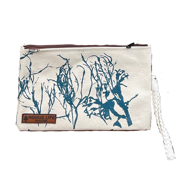 Orr's Island Seaweed Zipper Pouch Wristlet