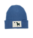 Maine Flag Dog Patch Cable Knit Cuffed Beanie Rogue Life Maine Hat Light Blue
