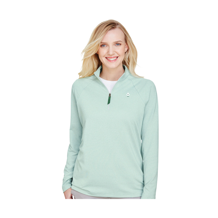 Women's UV Protection Micro-Stripe 1/4 Zip