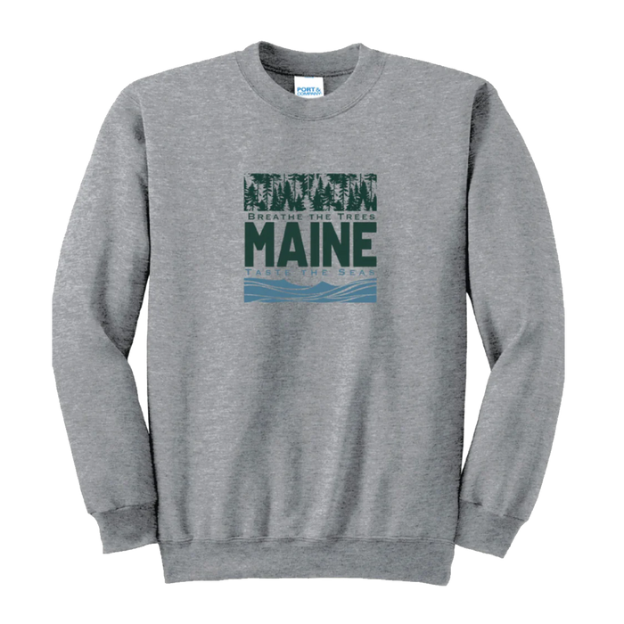 Breathe the Trees, Taste the Seas Crewneck