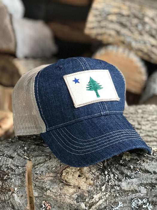 ME Flag Denim Trucker Hat